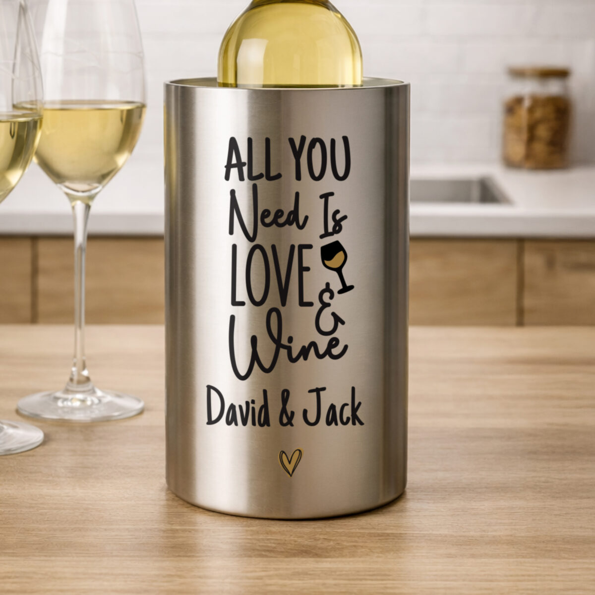 Personalised Love & Wine Cooler