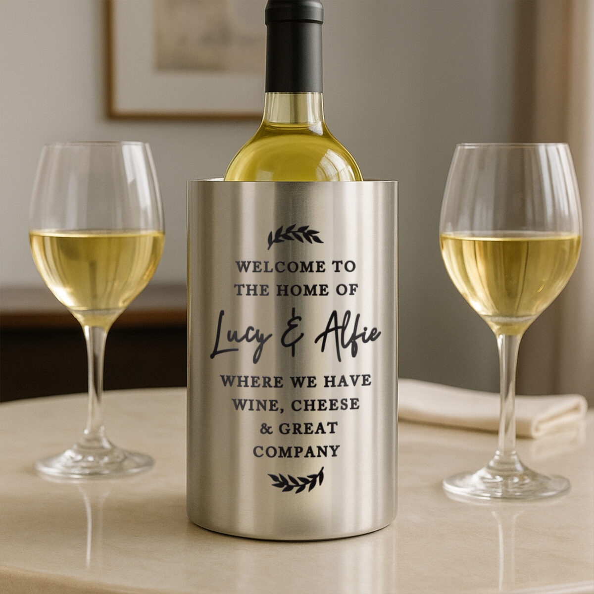 Personalised Free Text Wine Cooler