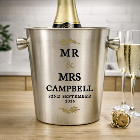 Personalised Couples Stainless Steel Ice Bucket