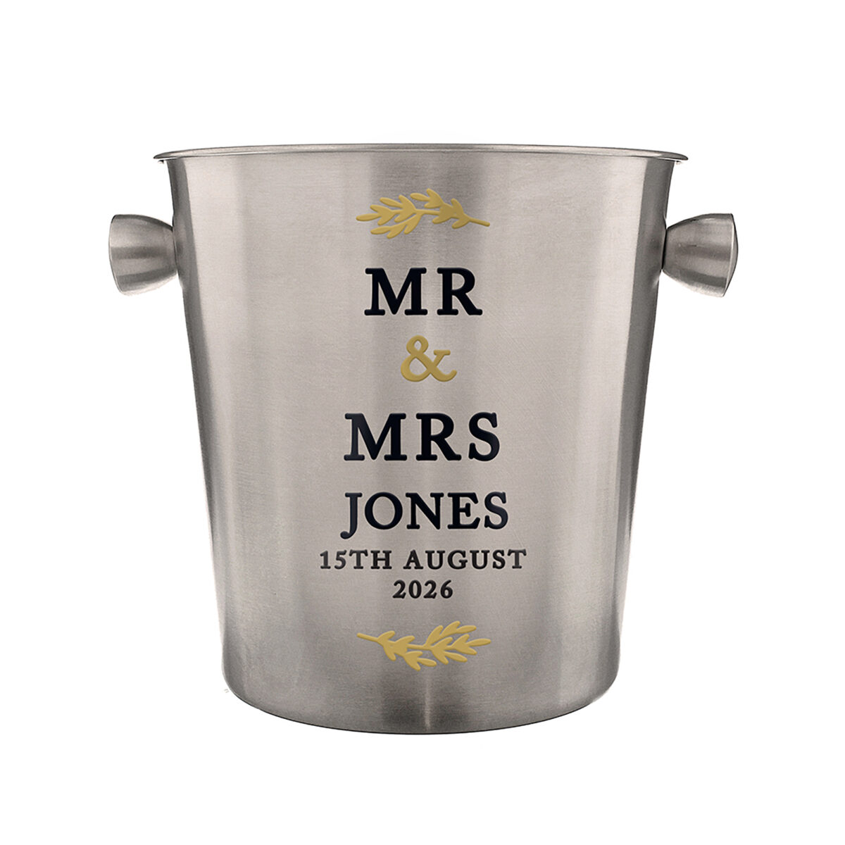 Personalised Couples Stainless Steel Ice Bucket