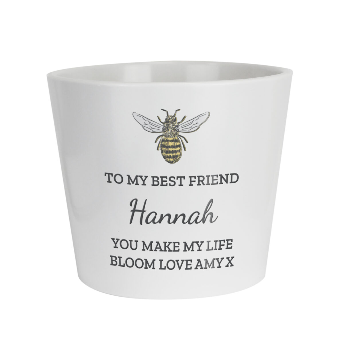 Personalised Bee Large Plant Pot