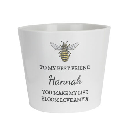 Personalised Bee Large Plant Pot