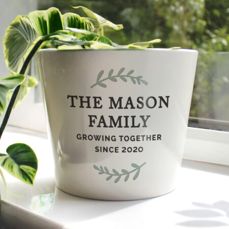 Personalised Wreath Large Plant Pot