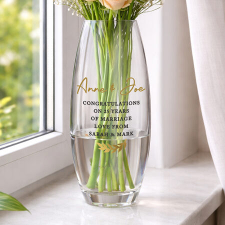 Personalised Free Text Bullet Vase
