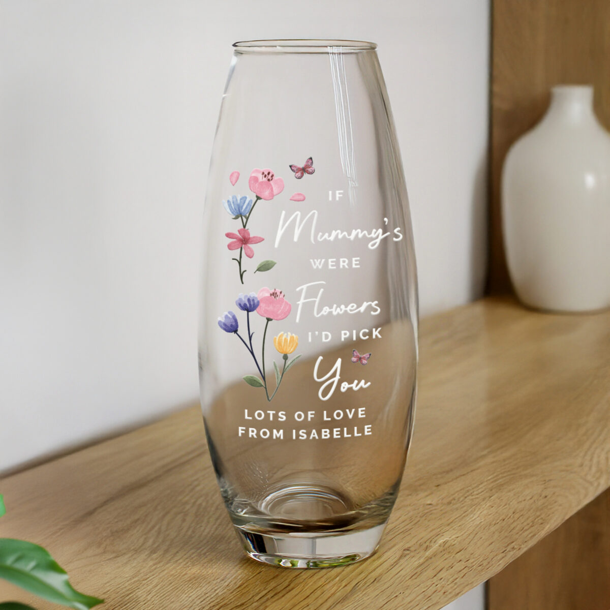 Personalised I'd Pick You Text Bullet Vase
