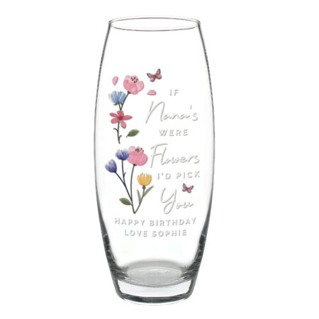 Personalised I'd Pick You Text Bullet Vase