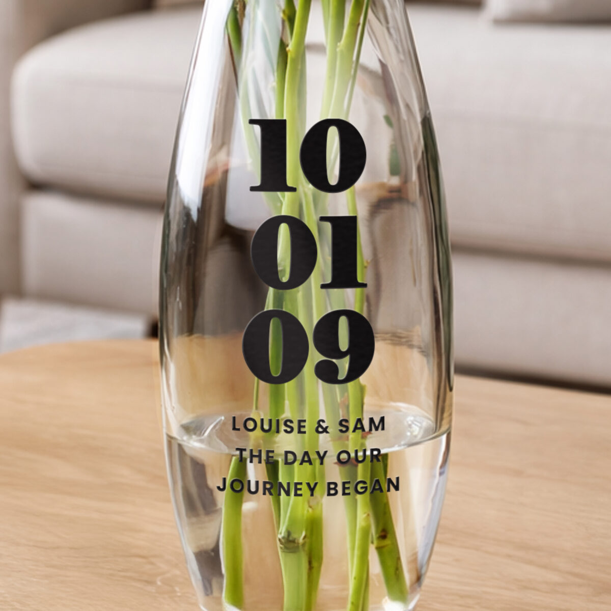 Personalised Special Date Bullet Vase
