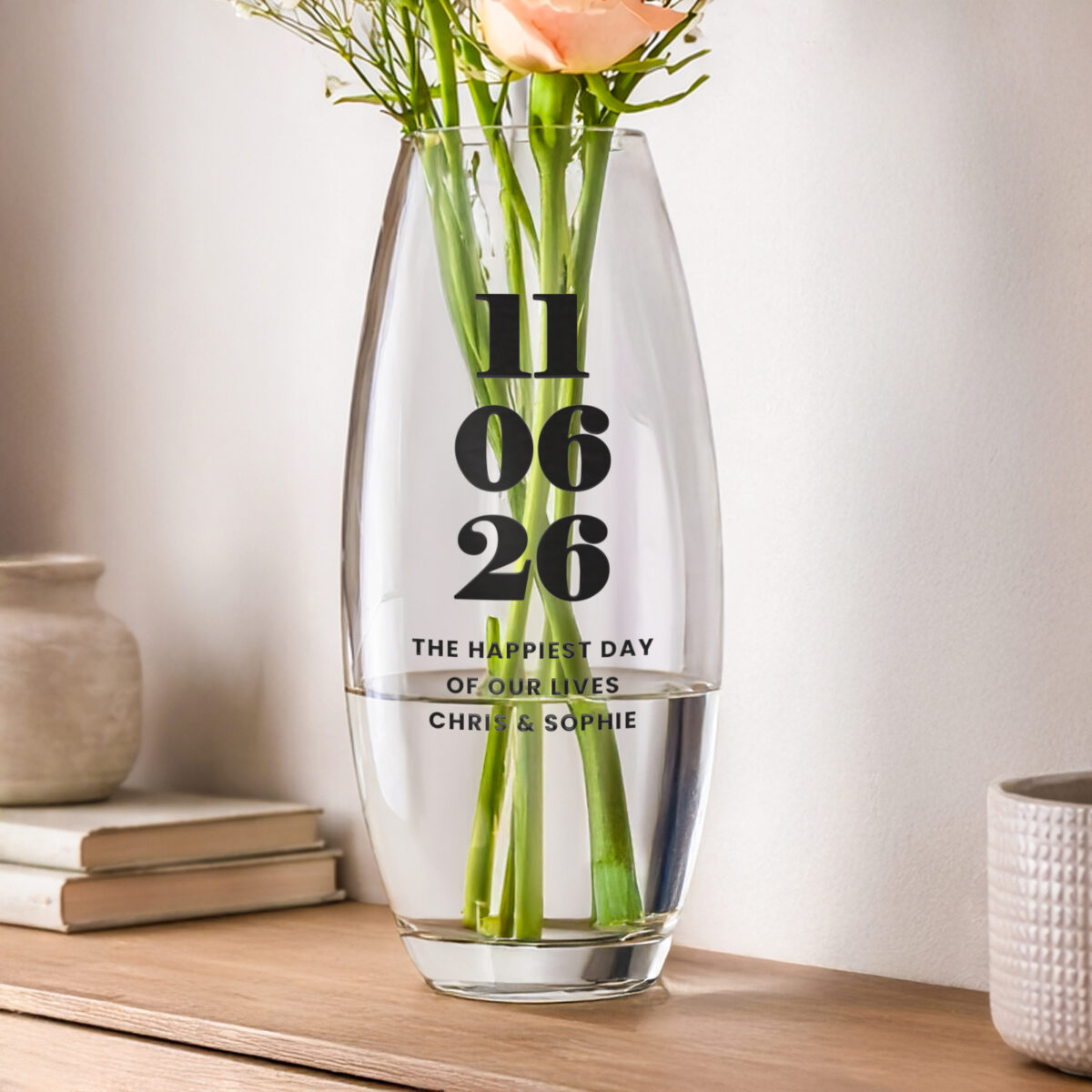 Personalised Special Date Bullet Vase