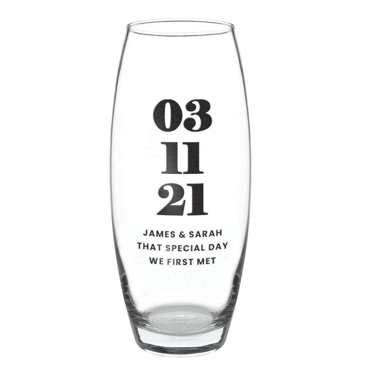 Personalised Special Date Bullet Vase