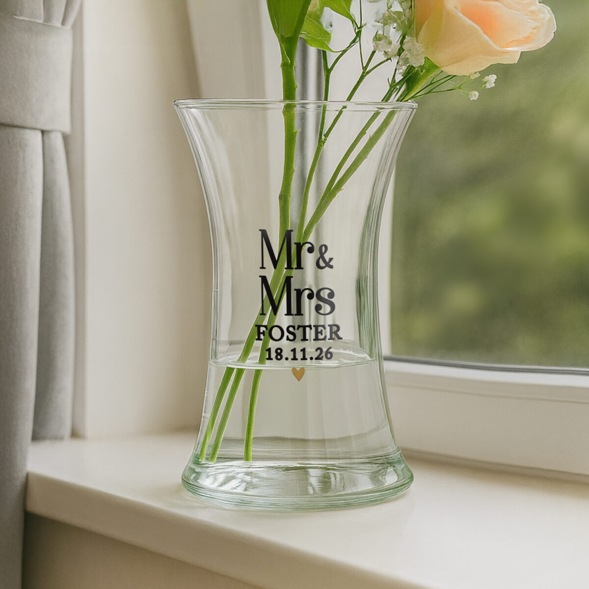 Personalised Couples Waisted Vase