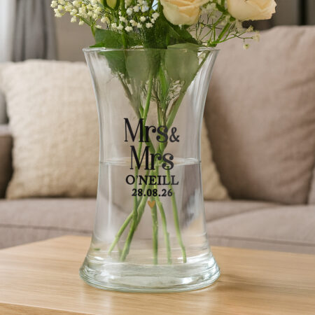 Personalised Couples Waisted Vase