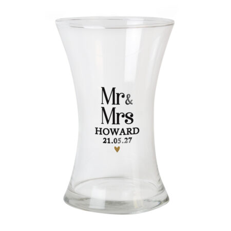 Personalised Couples Waisted Vase