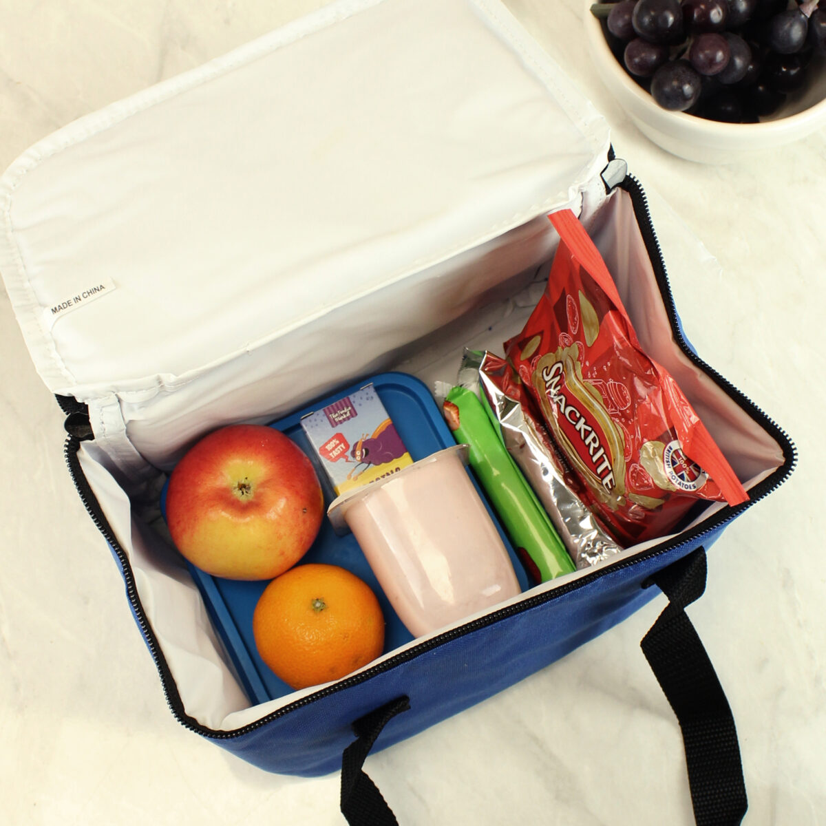 Personalised Football Blue Lunch Bag