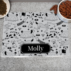 Personalised Dog Print Pet Bowl Mat - Image 3