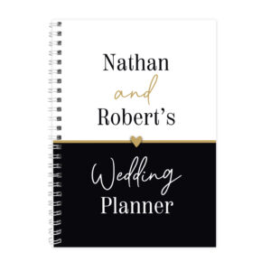 Personalised Black & Gold Inclusive A5 Wedding Planner