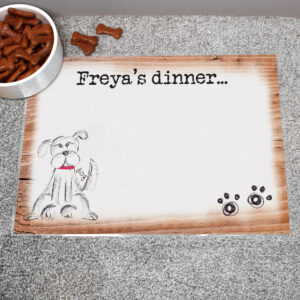Personalised Scribble Dog Pet Bowl Mat - Image 4