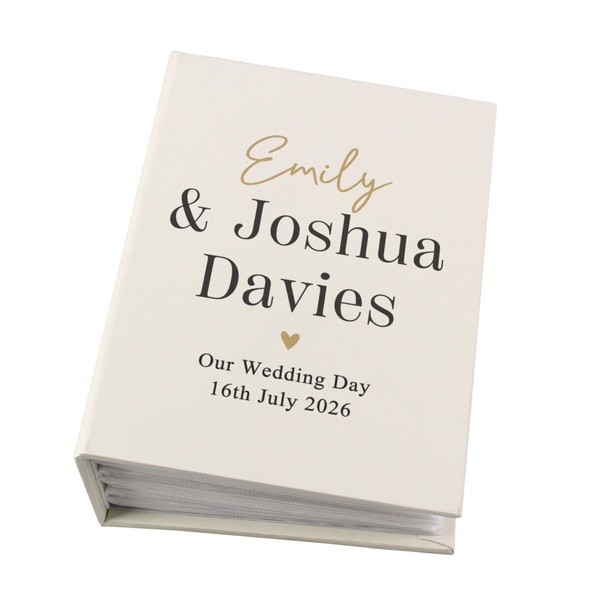 Personalised Black & Gold 6x4 Photo Album