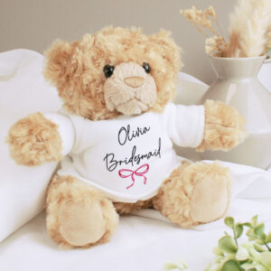 Personalised Bow Flower Girl Bear