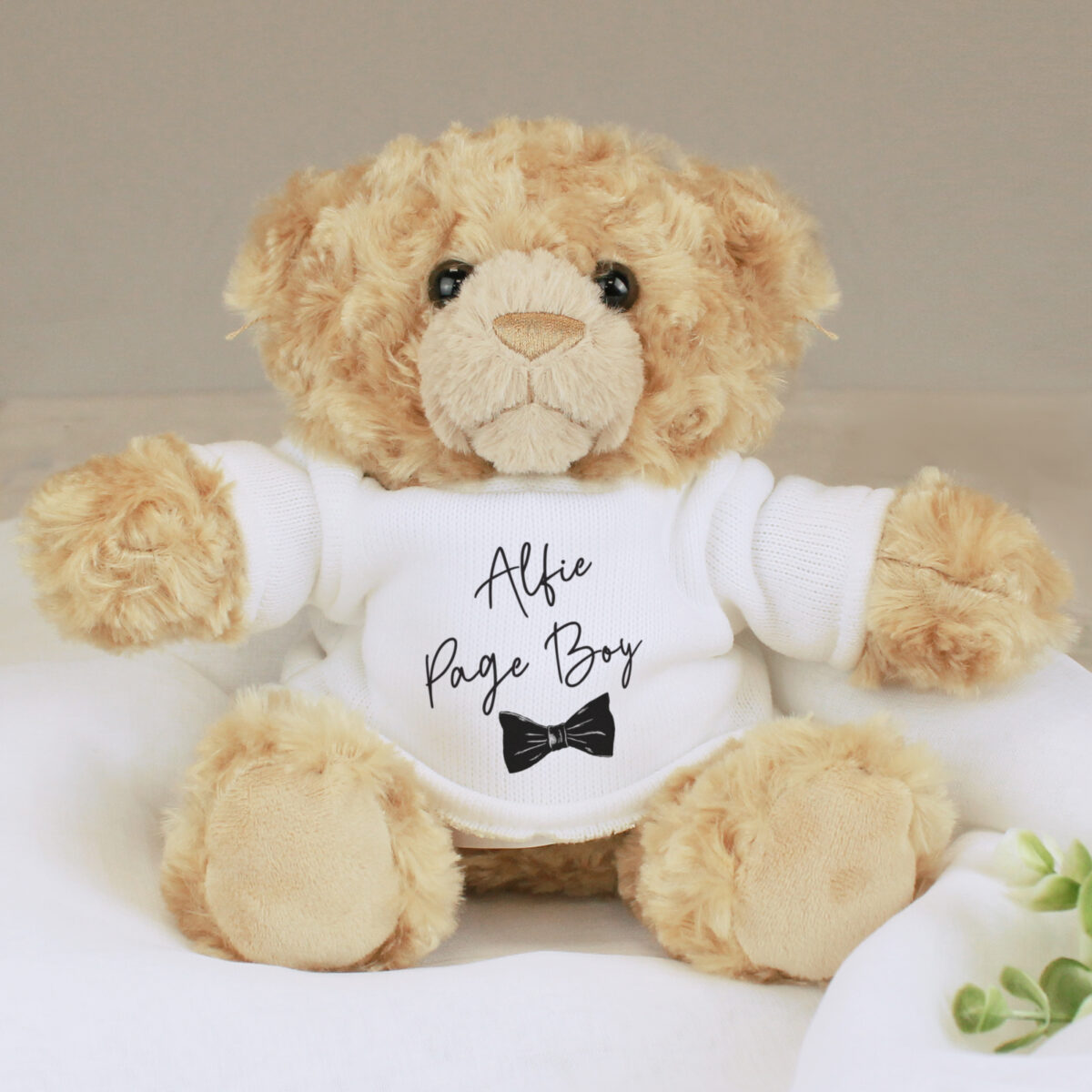 Personalised Bow Tie Page Boy Bear