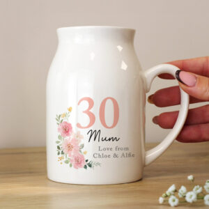 Personalised Floral Birthday Jug Vase - Image 3