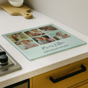 Personalised Photo Upload Glass Chopping Board