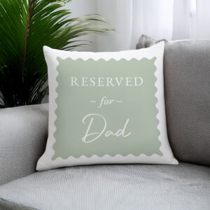 Personalised Sage Green Reserved For Cushion