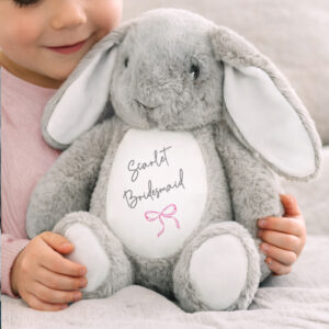 Personalised Pink Bow Bunny