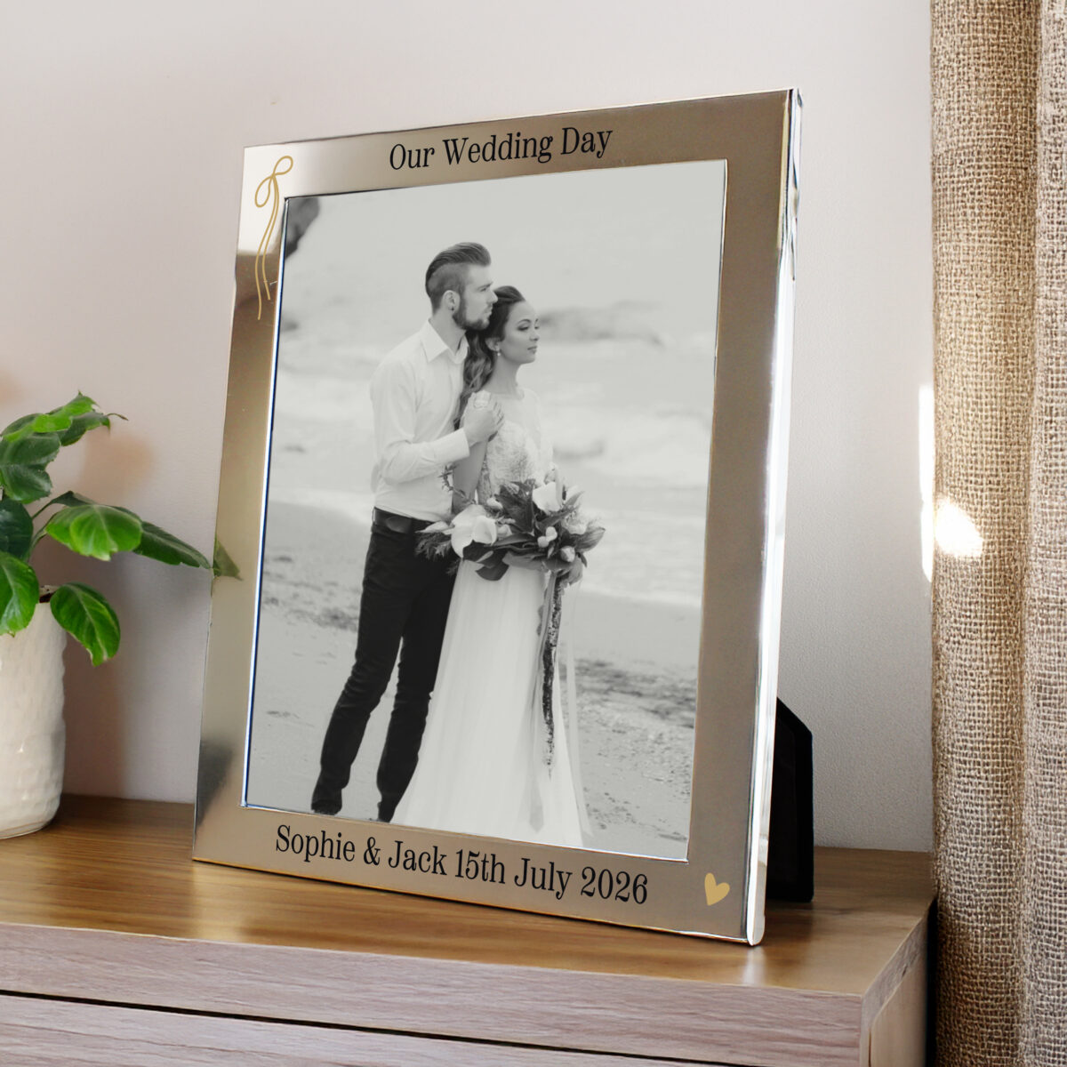 Personalised Black & Gold 8x10 Photo Frame