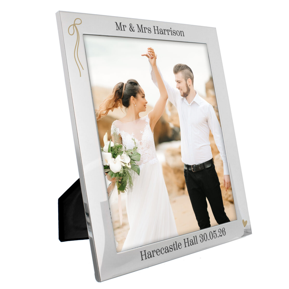 Personalised Black & Gold 8x10 Photo Frame