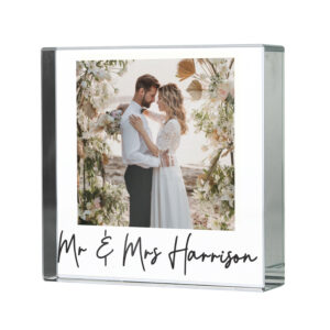 Personalised Photo Upload Small Glass Ornament