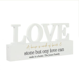 Personalised Black & Gold LOVE Word Plaque - Image 5