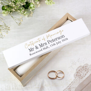 Personalised Black & Gold Certificate Holder