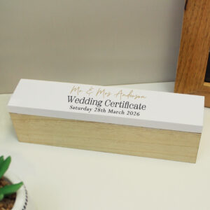 Personalised Black & Gold Certificate Holder