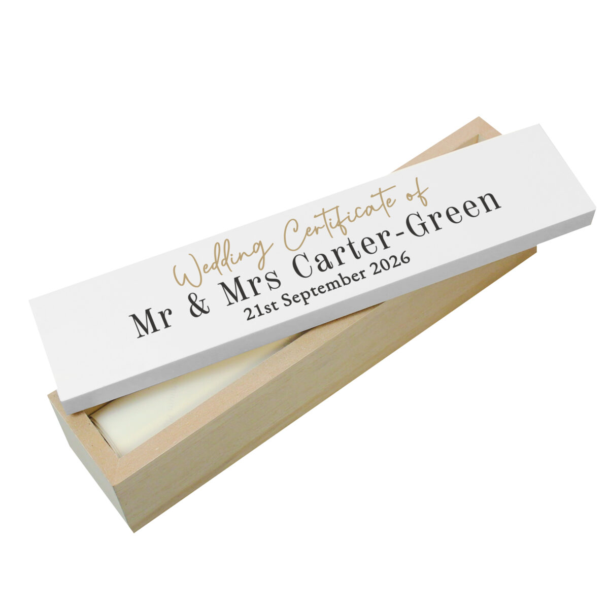 Personalised Black & Gold Certificate Holder