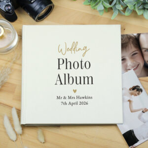 Personalised Black & Gold Square Album