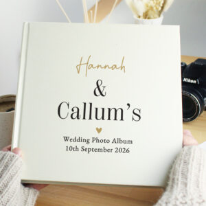 Personalised Black & Gold Square Album