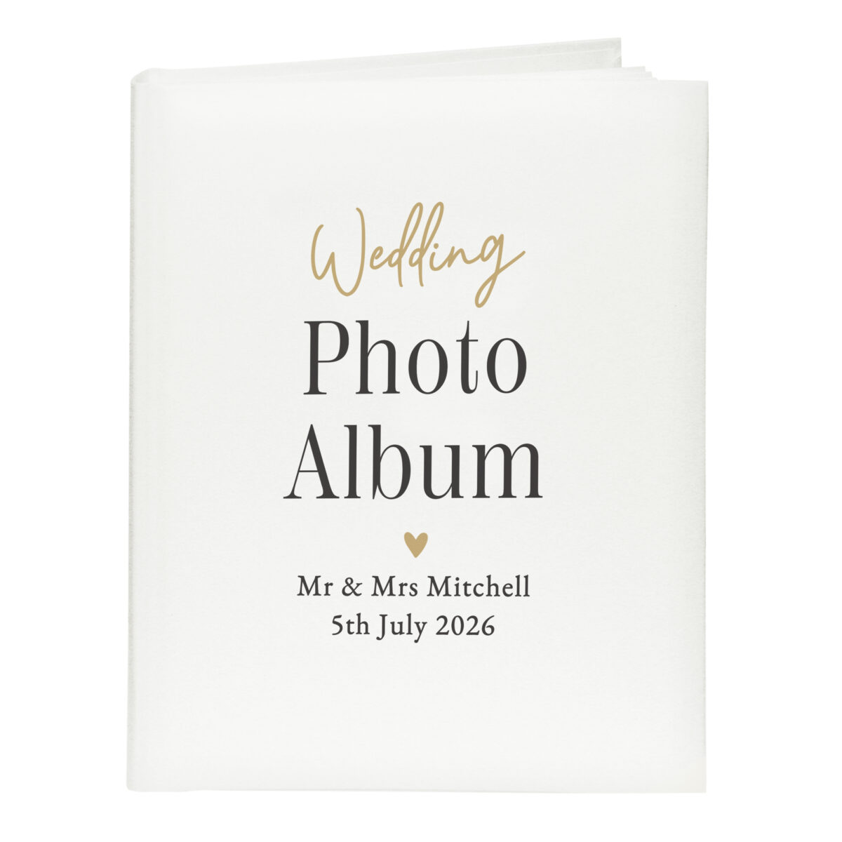 Personalised Black & Gold Traditional Album