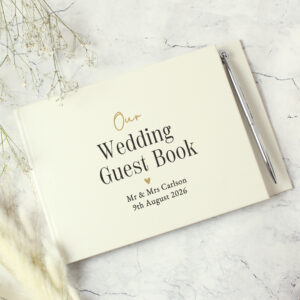 Personalised Black & Gold Guestbook