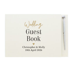 Personalised Black & Gold Guestbook