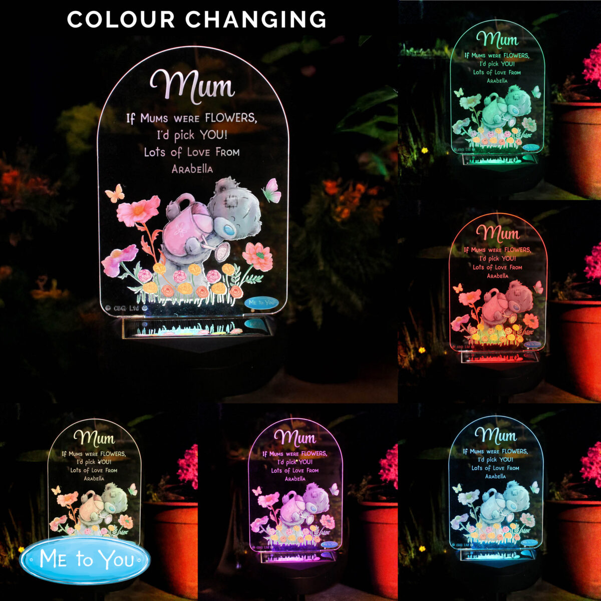 Personalised Me to You Garden LED Solar Light