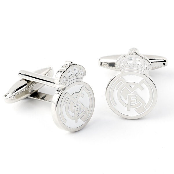 TM 07719 Real Madrid CF Silver Plated Formed Cufflinks