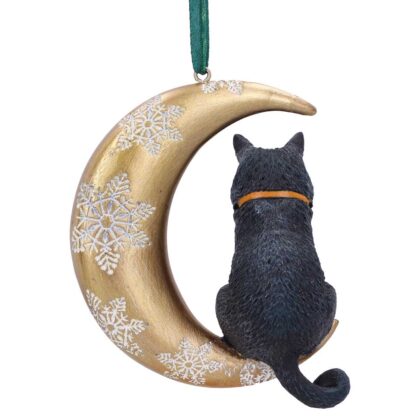 Lisa Parker Moon Cat Hanging Ornament 9cm