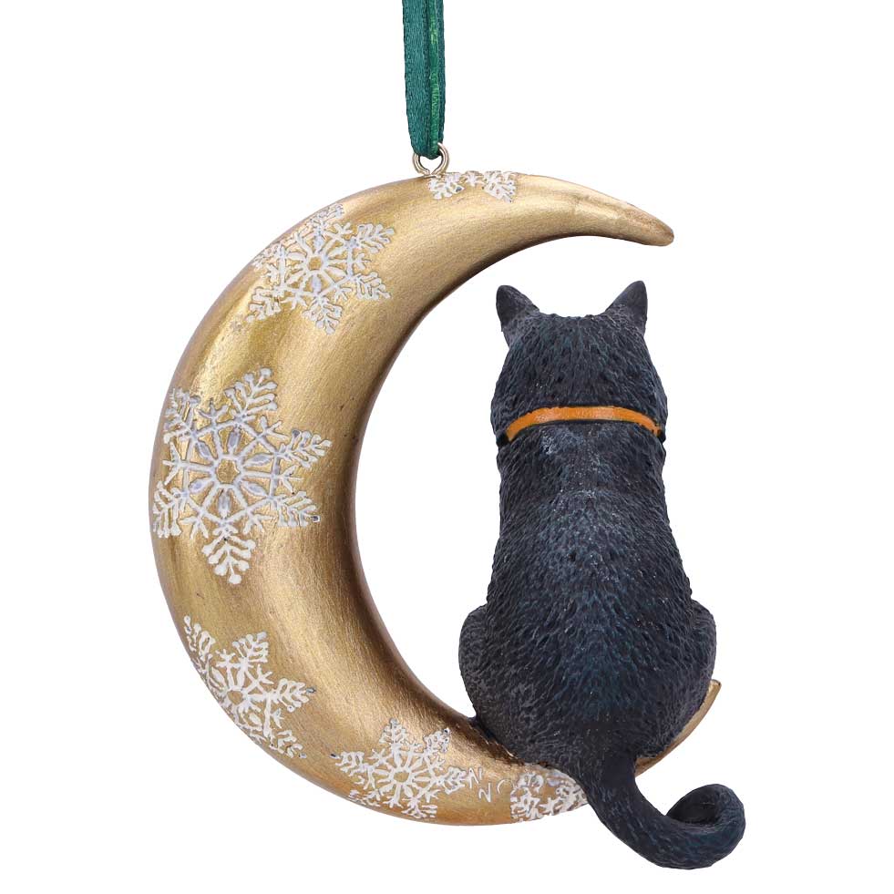 Lisa Parker Moon Cat Hanging Ornament 9cm