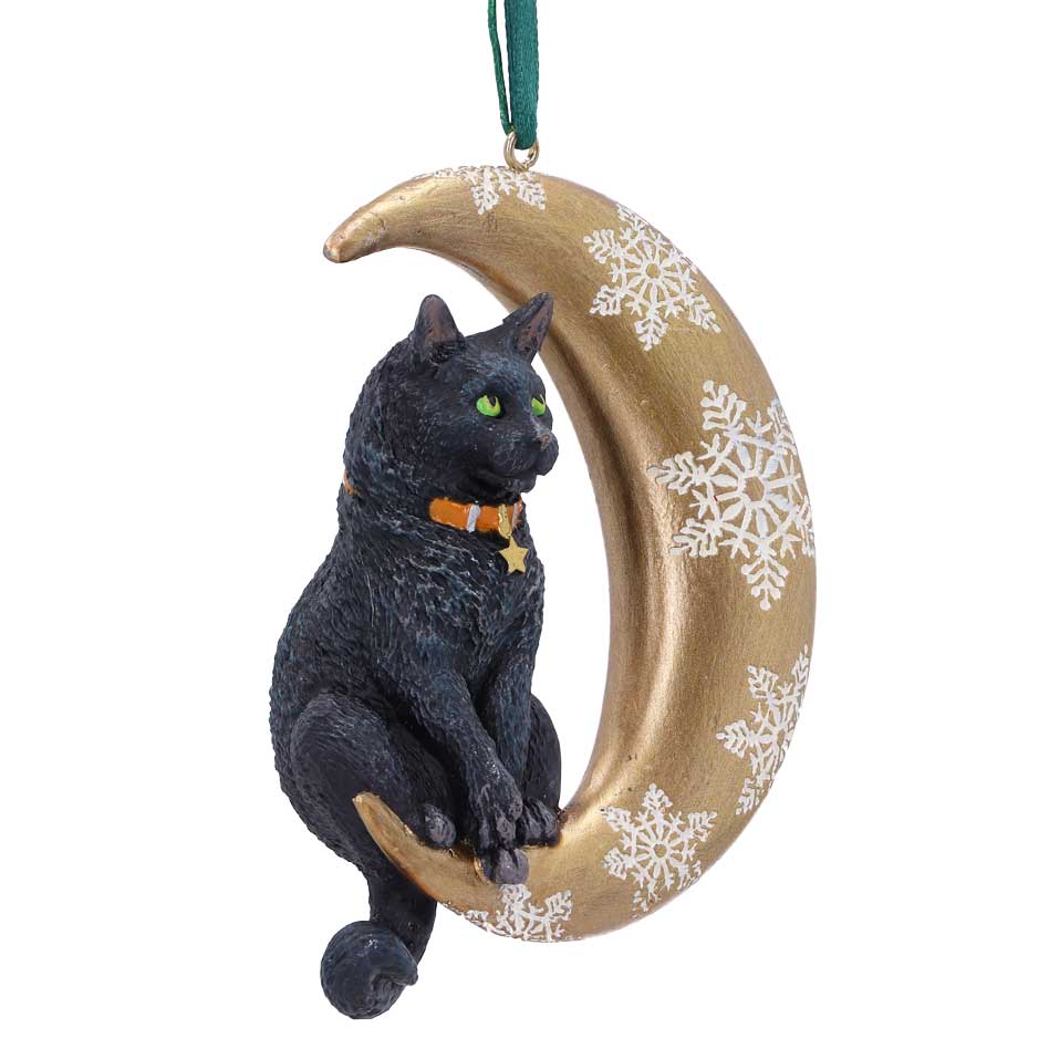 Lisa Parker Moon Cat Hanging Ornament 9cm