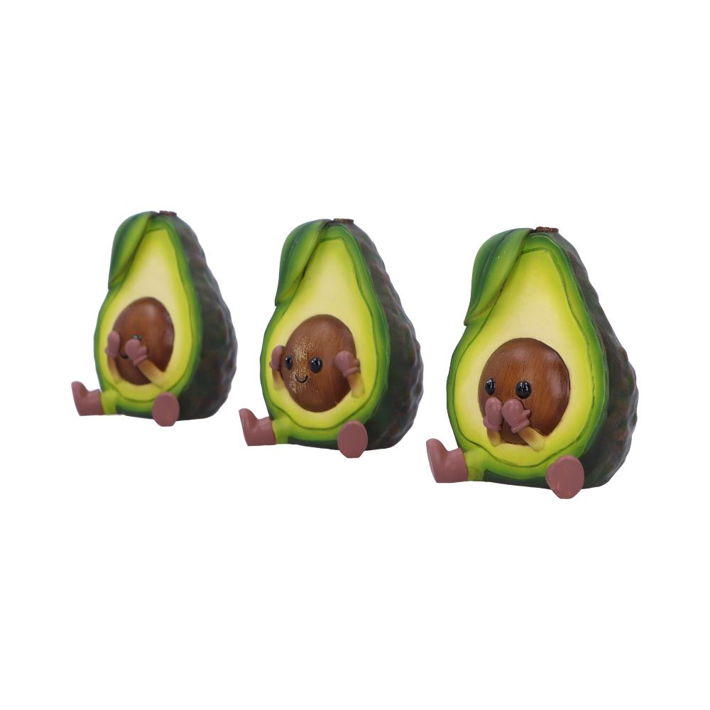 Three Wise Avocado Collectible Figurines 8.5cm
