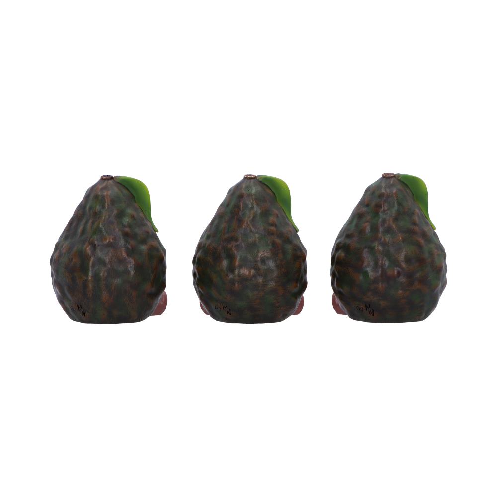 Three Wise Avocado Collectible Figurines 8.5cm