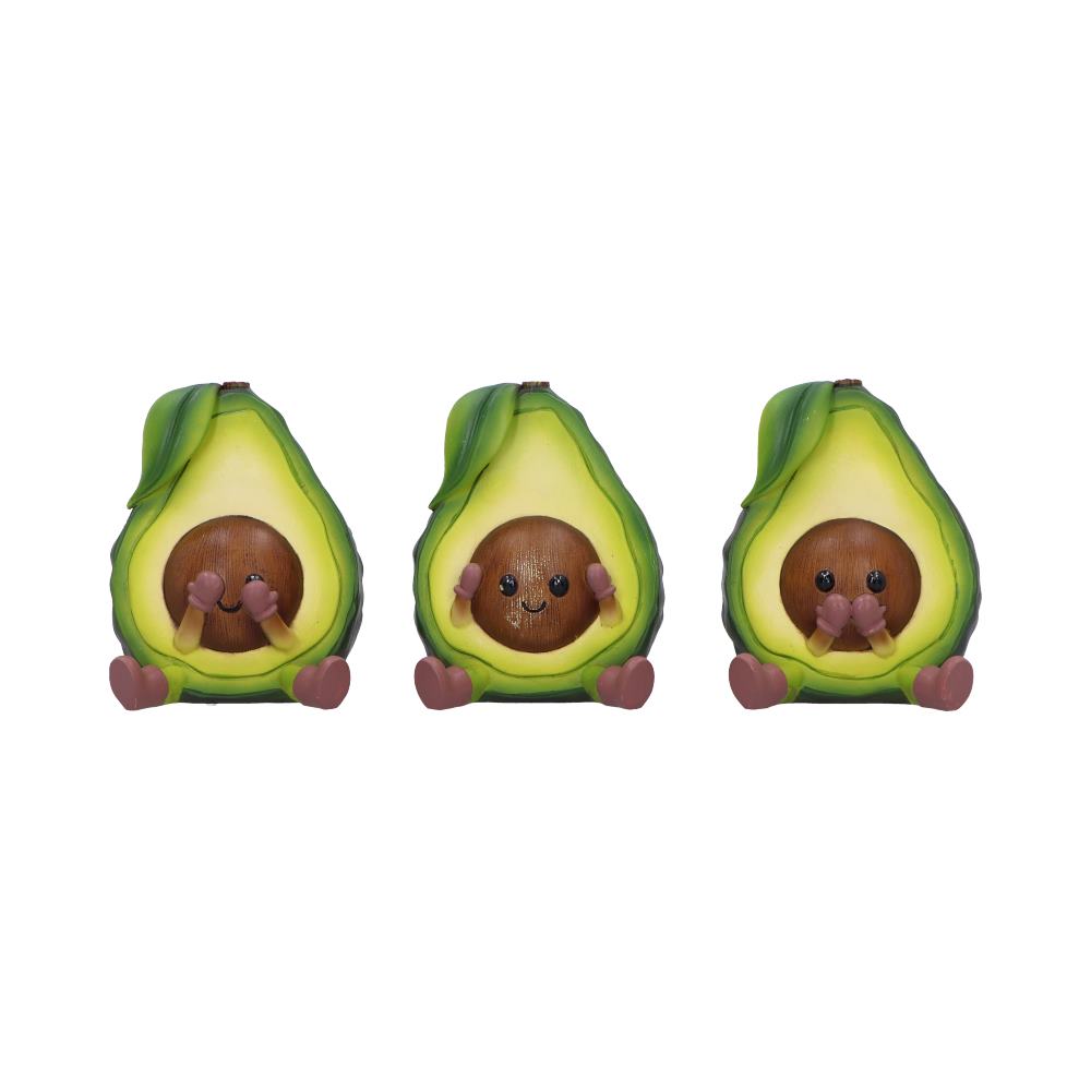 Three Wise Avocado Collectible Figurines 8.5cm