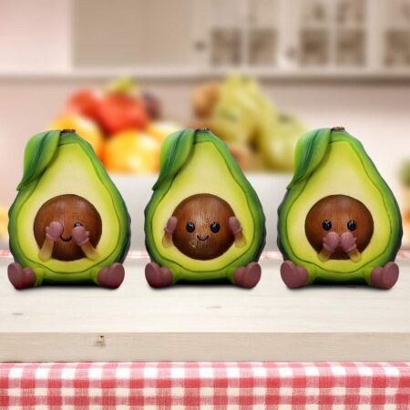 Three Wise Avocado Collectible Figurines 8.5cm