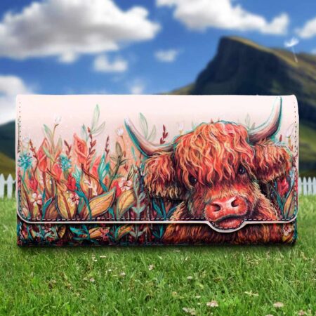 Highland Cow Embossed Purse 10cm
