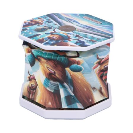 Winter Highland Cows Foldable LED Lamp 21cm